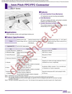 FH21-8S-1DS datasheet  